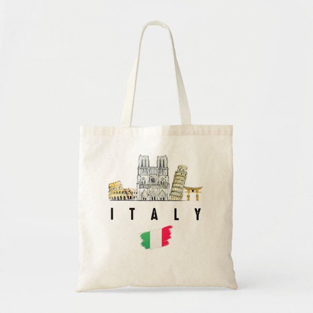 Cool Rome Italy Colosseum Souvenir Graphic Tees, R Tote Bag (Front)