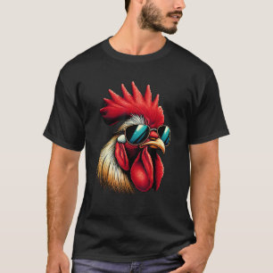 Cool Rooster Design For Men Women Kids Chicken Roo T-Shirt