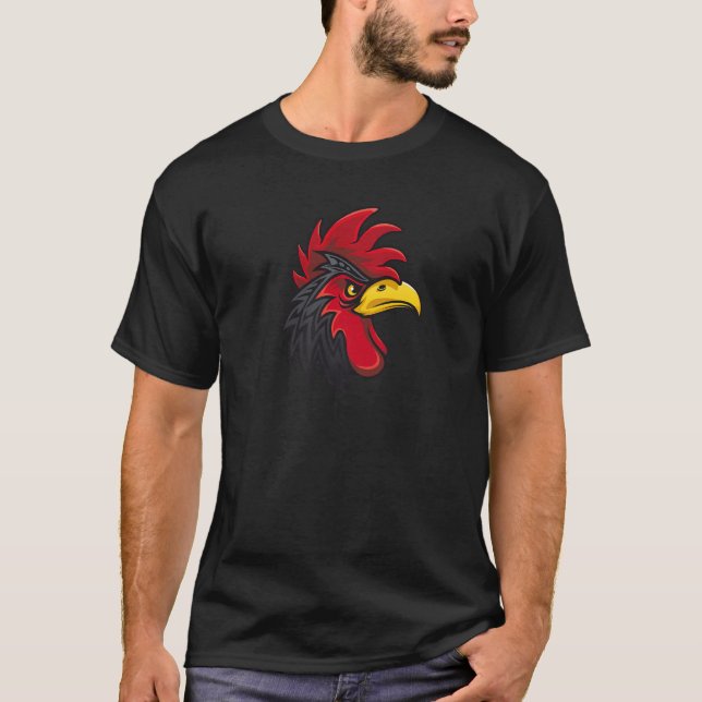 Cool Rooster Head Face Animal Bird Wildlife for Me T-Shirt (Front)
