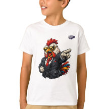 Cool Rooster in Suit and Sunglasses Graphic T-Shir