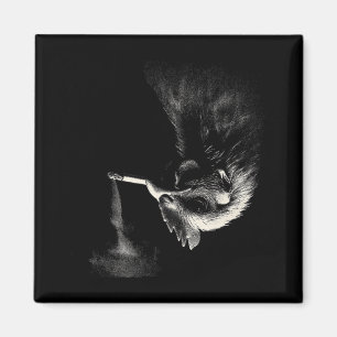 Cool Rooster Smoking Cigarette Art Graphic _1 Magnet