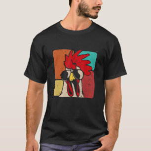 Cool Rooster Wearing Sunglasses Retro Vintage Chic T-Shirt