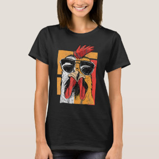 Cool Rooster Wearing Sunglasses Retro Vintage Chic T-Shirt