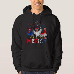 Cool Rooster Wearing Sunglasses Vintage Chicken Hoodie