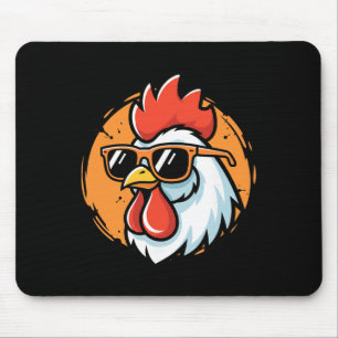 Cool Rooster With Shades, Chicken Mouse Mat