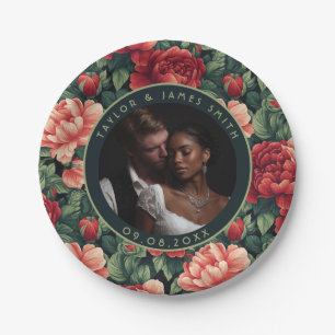Cool Rose Bridal Dress Plates For Wedding Keepsake