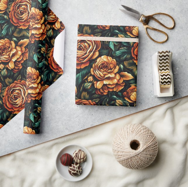 Cool Rose Flower Nature Wrapping Paper (Crafts)