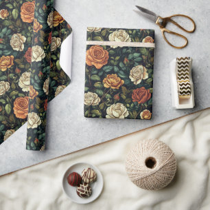 Cool Rose Rustic Wrapping Paper