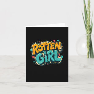 Cool Rotten Girl in Graffiti Style Card