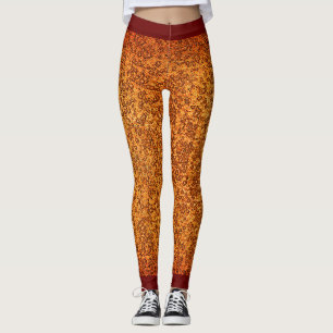 Cool Rough Look Red Pattern Leggings