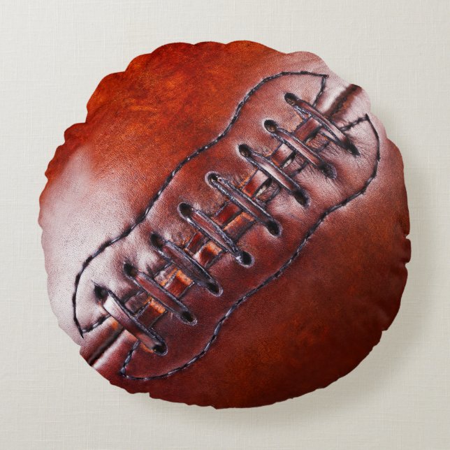 Cool Round Football Man Cave Pillow (Front)