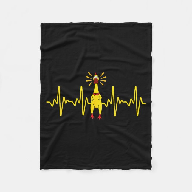 Cool Rubber Chicken Design For Men Women Kids Rubb Fleece Blanket (Front)
