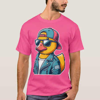 Cool Rubber Duck Costume Gangster Style Funny Hip  T-Shirt