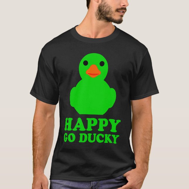 Cool Rubber Duck Lover Lucky Ducky Quack Cute Anim T-Shirt (Front)