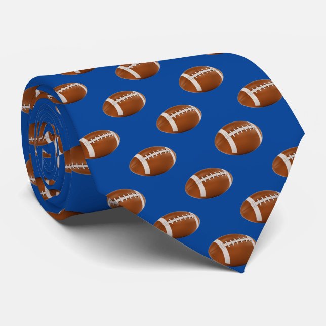 Cool Rugby | American Football Pattern Tie (Rolled)
