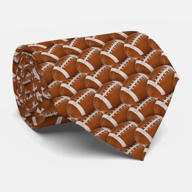 Cool Rugby | American Football Pattern Tie (Rolled)