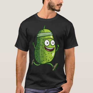 Cool Running Pickle With Headband For Sports And R T-Shirt