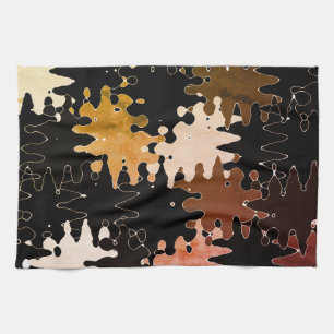 COOL Rustic Abstract Shapes Tea Towel