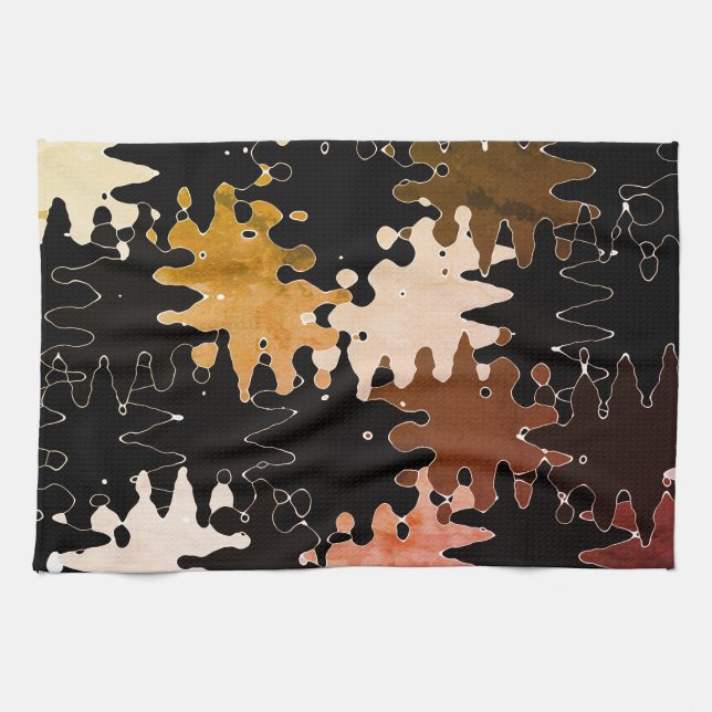 COOL Rustic Abstract Shapes Tea Towel (Horizontal)