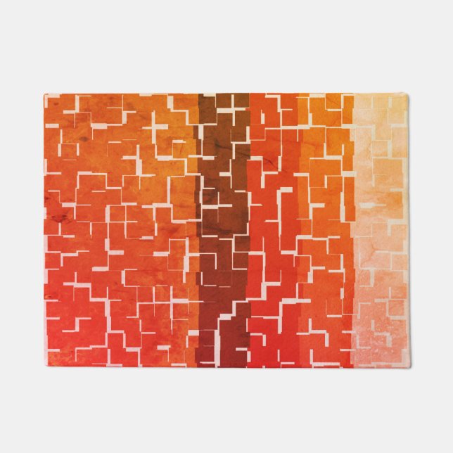 Cool Rustic Autumn Colours Doormat (Front)