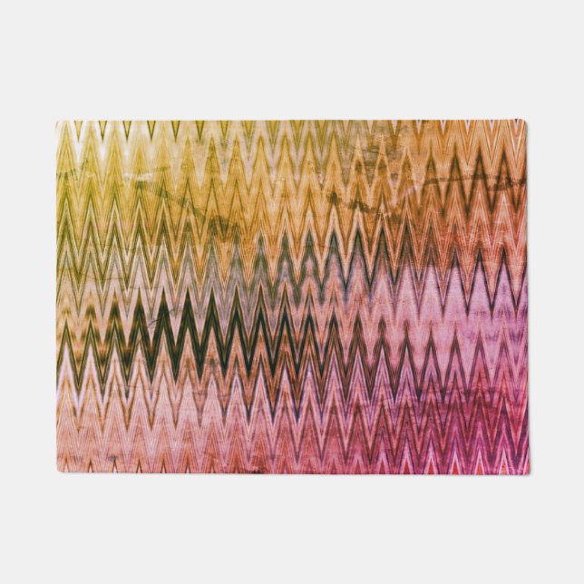 COOL Rustic Wavy Pattern Doormat (Front)