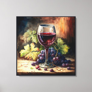 cool Rustic wine lovers Canvas Print