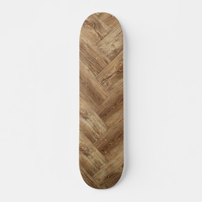 Cool Rustic Wooden Pattern Skateboard (Front)
