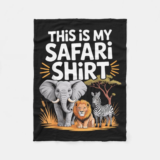 Cool Safari Costume For Men Women Adult Africa Saf Fleece Blanket (Front)