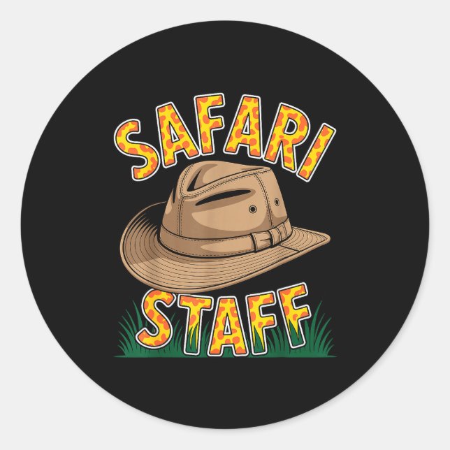 Cool Safari Costume For Men Women Kids Adult Afric Classic Round Sticker (Front)