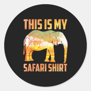 Cool Safari Costume For Men Women Kids Adult Afric Classic Round Sticker
