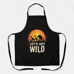 Cool Safari Design For Men Women Kids Safari Anima Apron