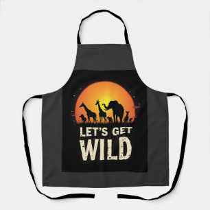 Cool Safari Design For Men Women Kids Safari Anima Apron
