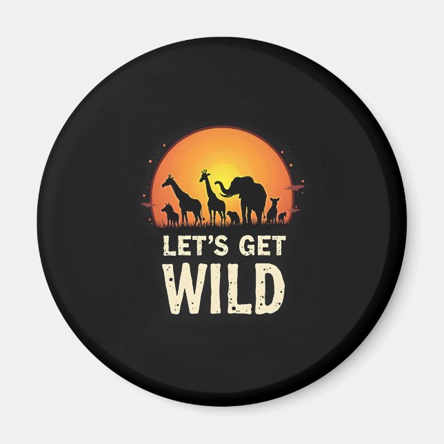 Cool Safari Design For Men Women Kids Safari Anima Magnet (Front)