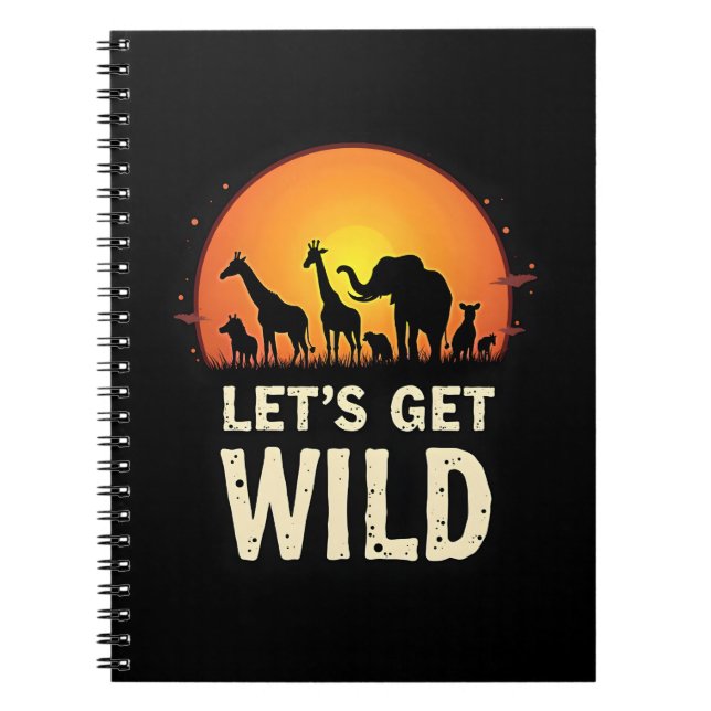 Cool Safari Design For Men Women Kids Safari Anima Notebook (Front)