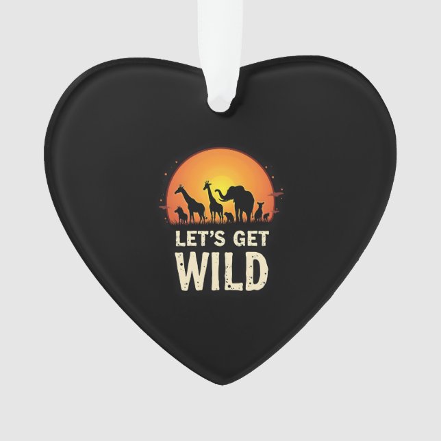 Cool Safari Design For Men Women Kids Safari Anima Ornament (Front)