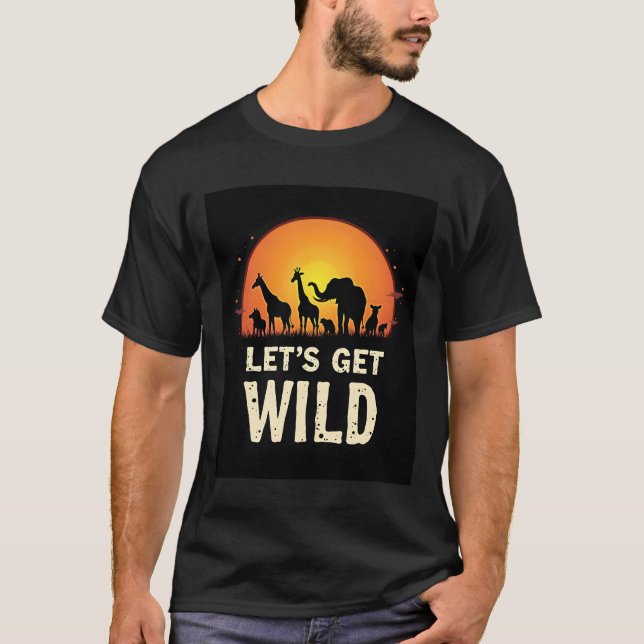 Cool Safari Design For Men Women Kids Safari Anima T-Shirt (Front)