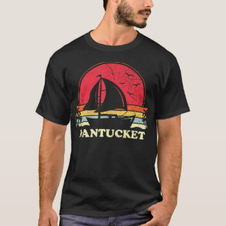 Cool Sailboat Vintage Boat Sailor Ma Nantucket Sai T-Shirt