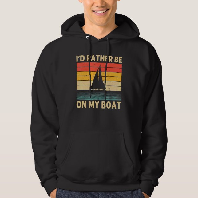 Cool Sailing For Men Women Boating Nautical Sail B Hoodie (Front)