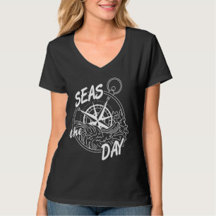 Cool Sailing Seas The Day Navigation Present T-Shirt