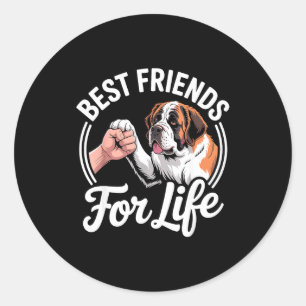 Cool Saint Bernard Costume For Men Women St. Berna Classic Round Sticker
