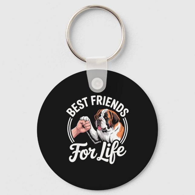 Cool Saint Bernard Costume For Men Women St. Berna Key Ring (Front)