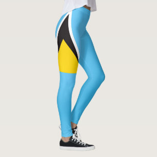 Cool Saint Lucia Flag Fashion Leggings