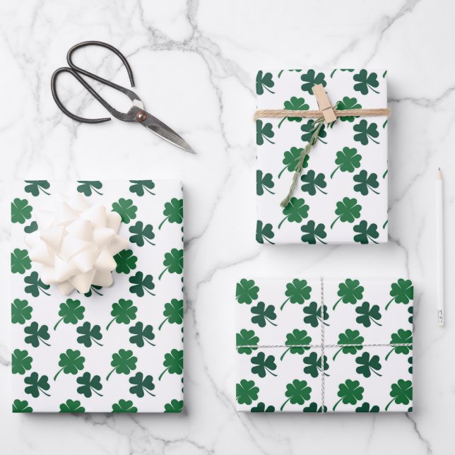 Cool Saint Patrick's Day tiled  Wrapping Paper Sheet (Front)