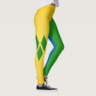 Cool Saint Vincent And The Grenadines Flag Fashion Leggings