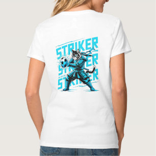 Cool Samurai Cat Soccer Striker - Gift for soccer T-Shirt