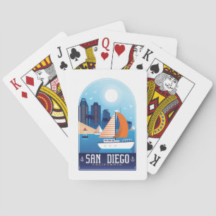Cool San Diego California Vintage Travel  Playing Cards