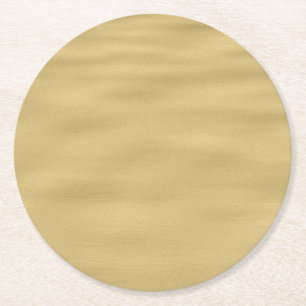 Cool Sandy Beach Look Round Paper Coaster