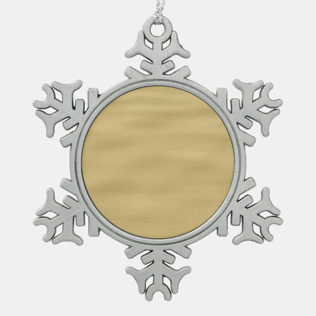 Cool Sandy Beach Look Snowflake Pewter Christmas Ornament (Front)