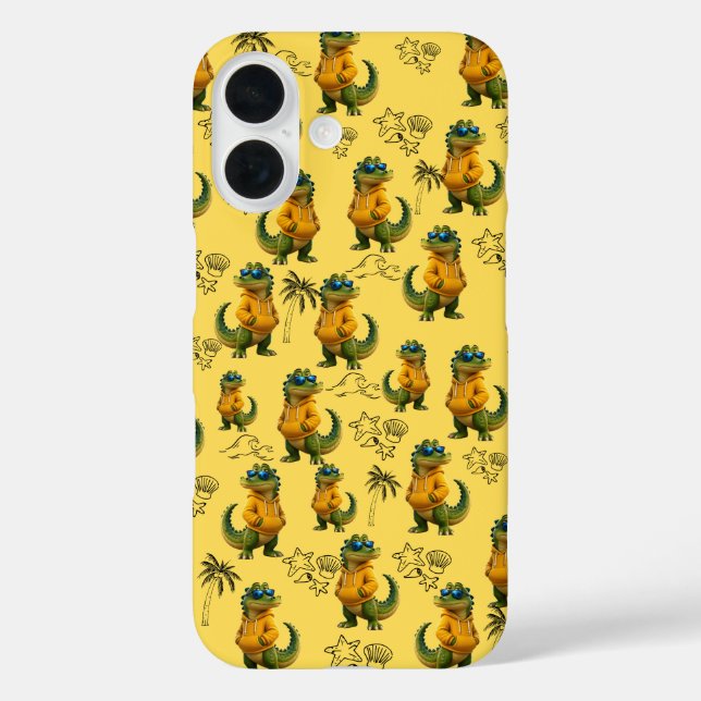Cool Sandy Crocodile Tropical BeiPhone / iPad case (Back)