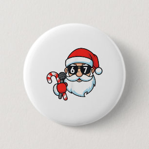 Cool Santa 67 Christmas 6 Cm Round Badge